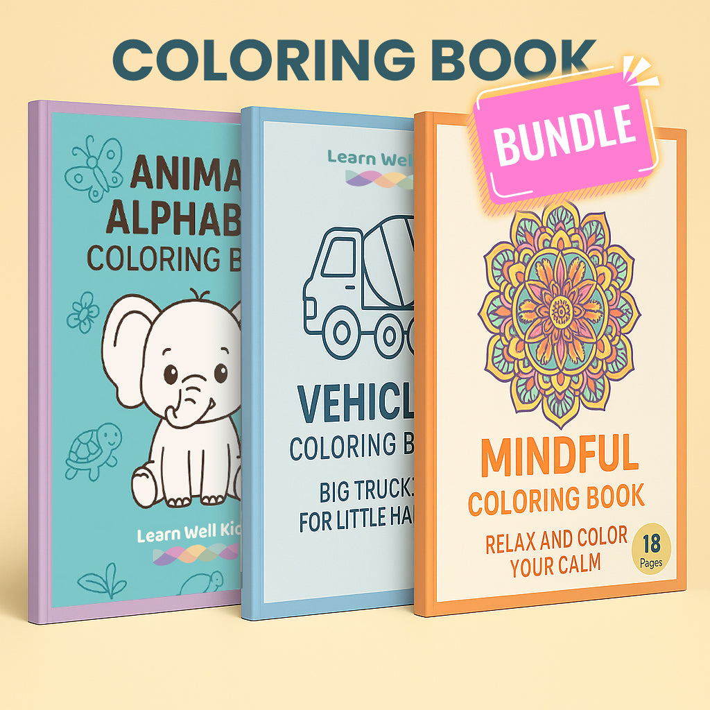 Ultimate ADHD Support Bundle: CBT Guides + 3 Coloring Books for Calm & Focus